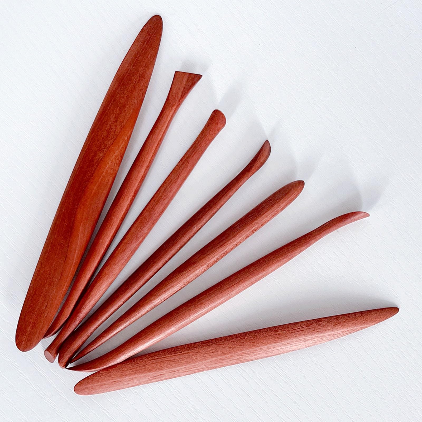 Lot de 7 outils en bois et céramique pour sculpter l'argile