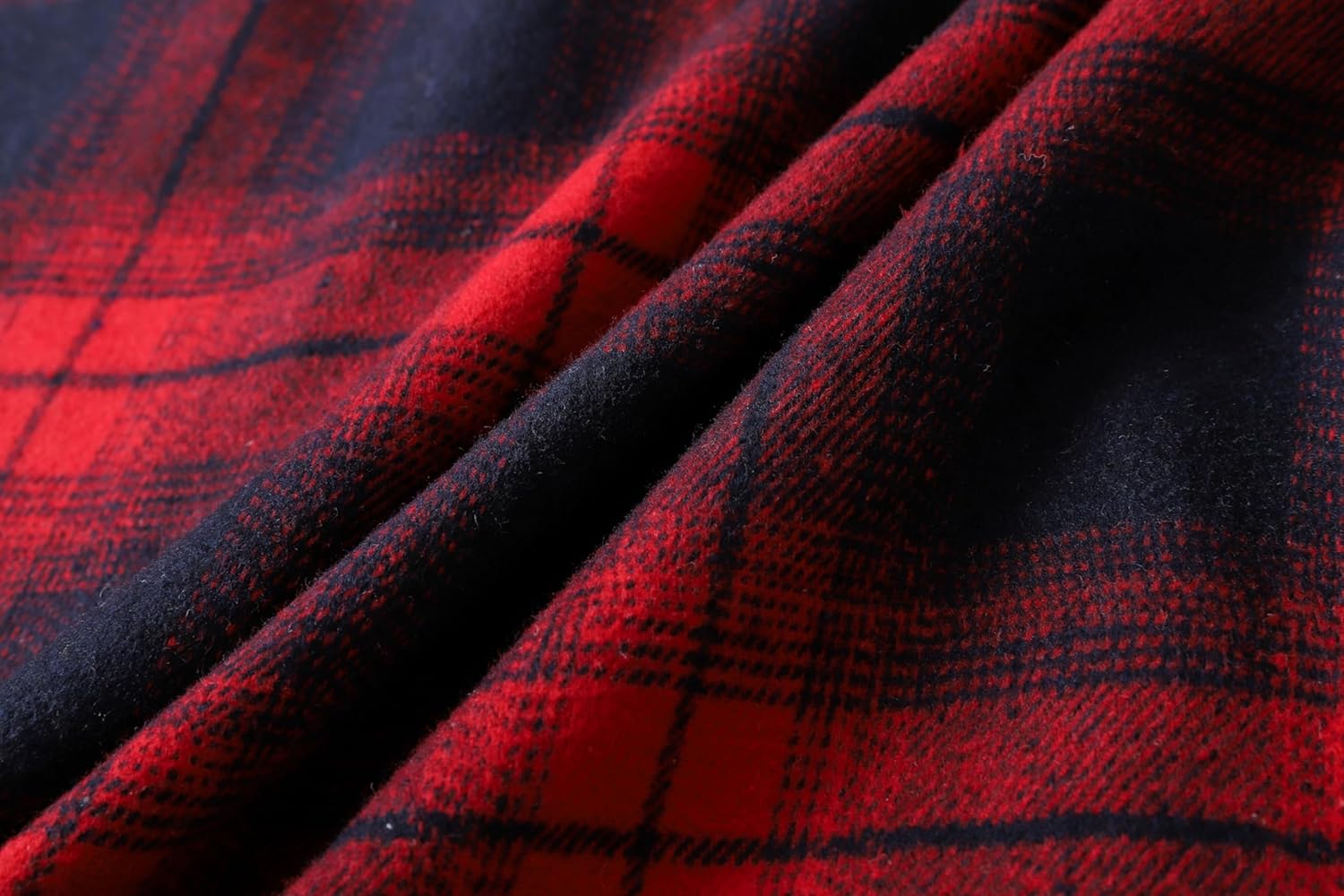 Cromoncent Men's Long Sleeve Thick Flannel Shirt Button Down Plaid Heavyweight Jacket - Image 7