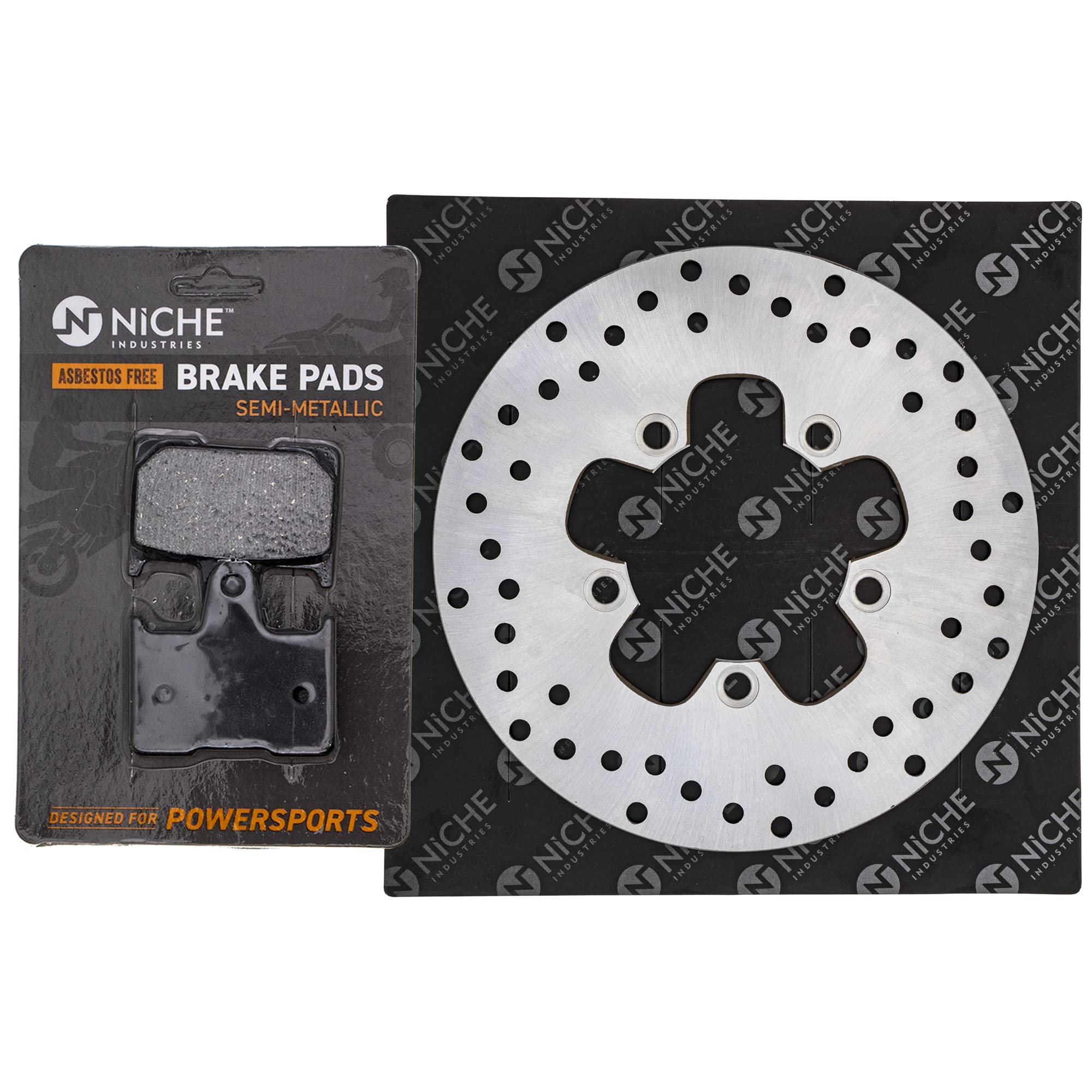Amazon.com: NICHE Rear Right Brake Rotor Pad Semi Metallic Kit For