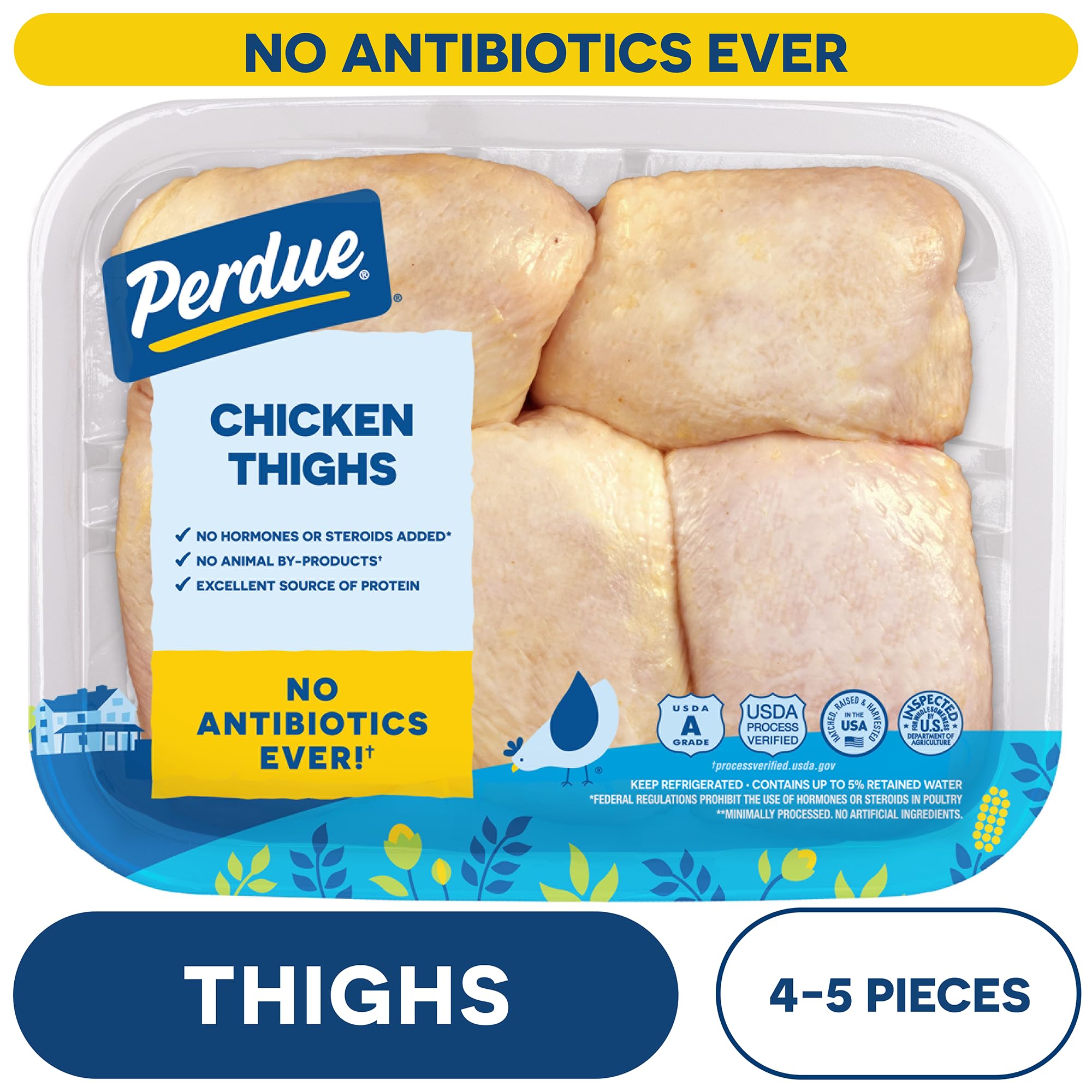 PERDUE Fresh Bone-In Chicken Thighs, Weight Varies