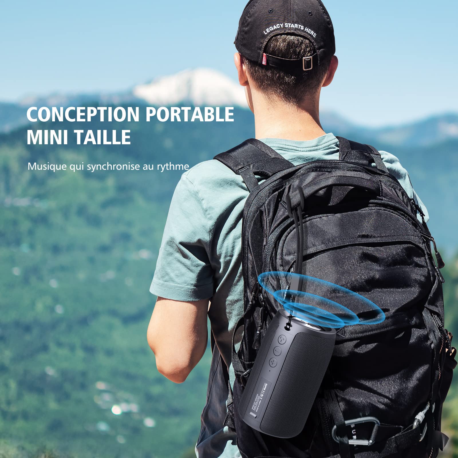 ZEALOT Enceinte Bluetooth Portable IPX5 12 Heures Autonomie Bluetooth 5.0 TWS Microphone Intégré