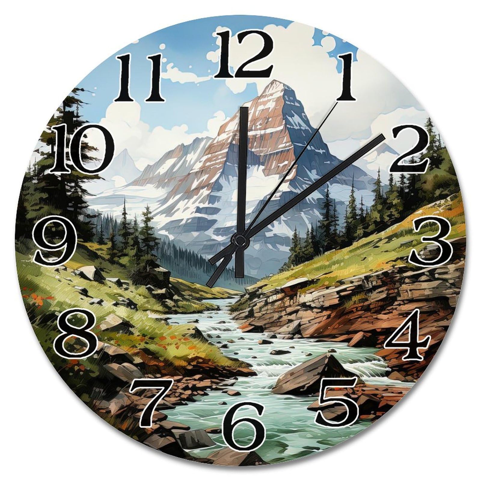 Horloge murale silencieuse à piles de 30,5 cm pour ne plus entendre le tic-tac dans la chambre
