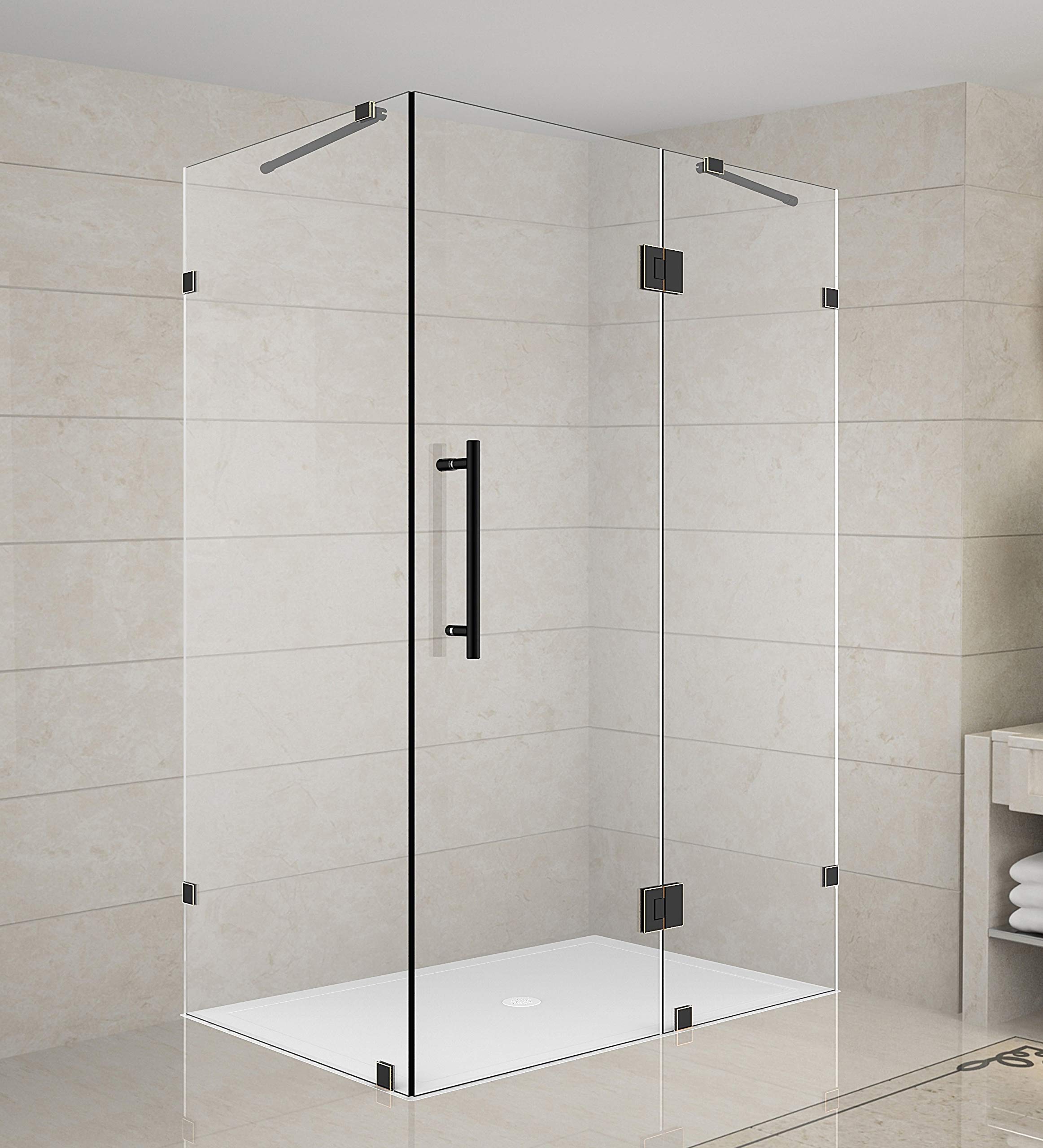 Amazon.com: Aston Avalux Completely Frameless Shower Enclosure, 38
