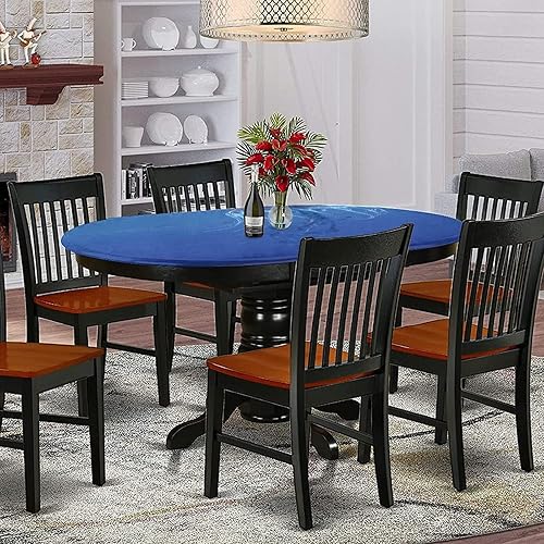 Miniatura 2 de Mantel ajustable ovalado de poliéster elástico de medusas, acuario de peces de gelatina con manchas azules en aguas profundas, se adapta a mesas