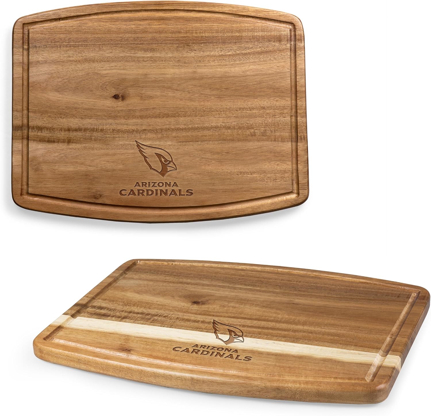 PICNIC TIME NCAA Ovale Acacia Cutting Board, Charcuterie Board Set with Juice Groove, Wood Serving Board, (Acacia Wood)