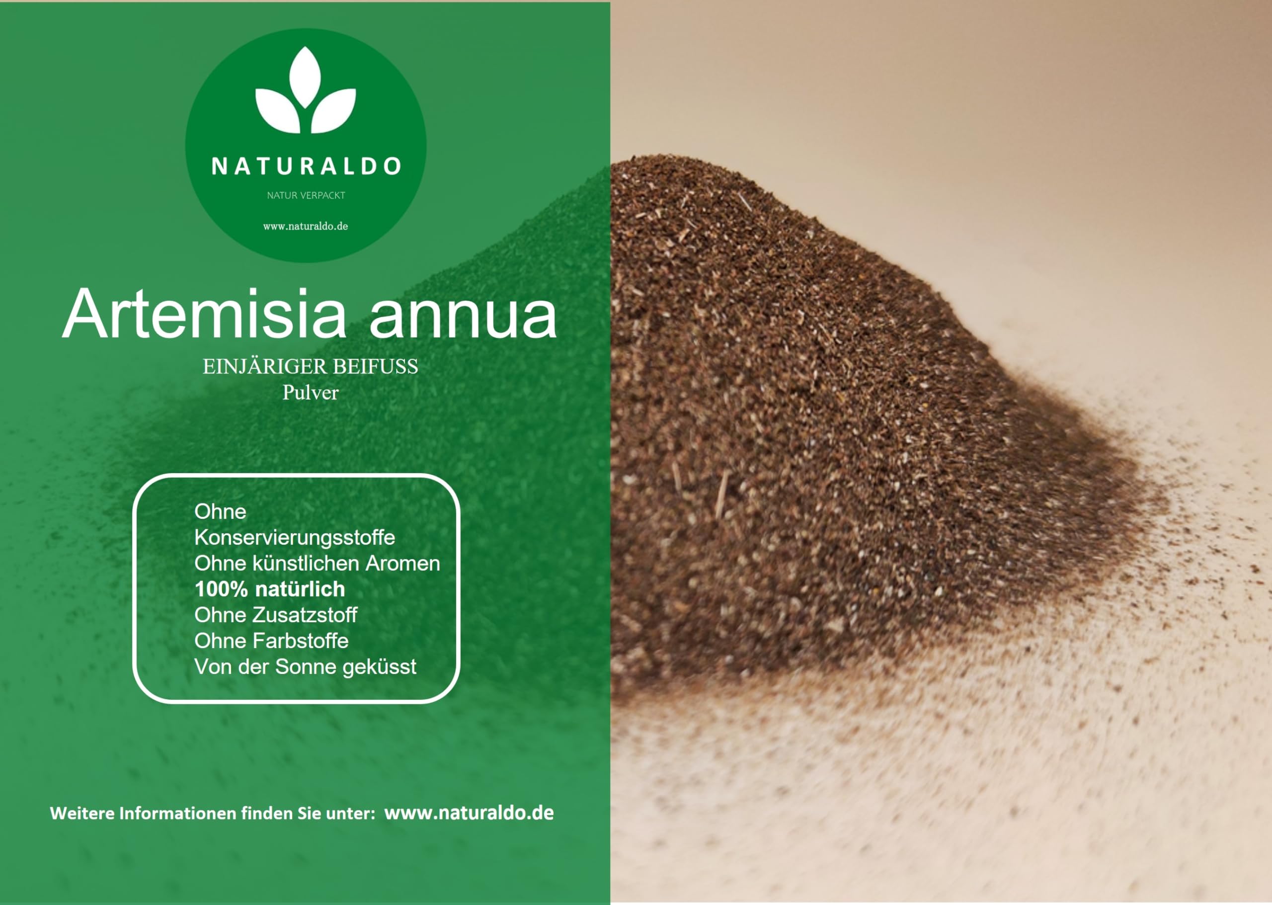 ARTEMISIA ANNUA (pied de bégueule) en poudre, 100 g, agriculture de l'UE