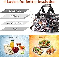 Vista 101 de Lifewit Bolsa de Almuerzo Mediana Aislada Caja de Almuerzo Hielera Suave Bolsa Refrigerante para Adultos Hombres Mujeres, Gris 12 Latas (9L)