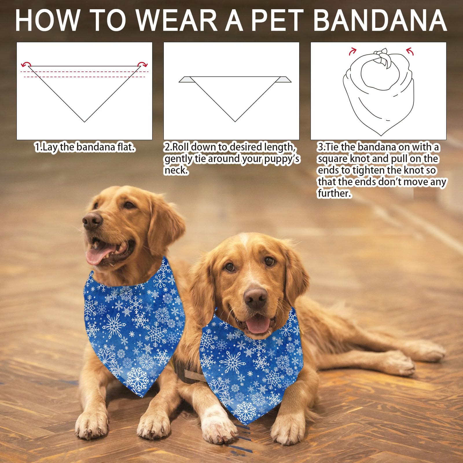 arricraft 1 Pc Winter Theme Dog Bandana - Image 4