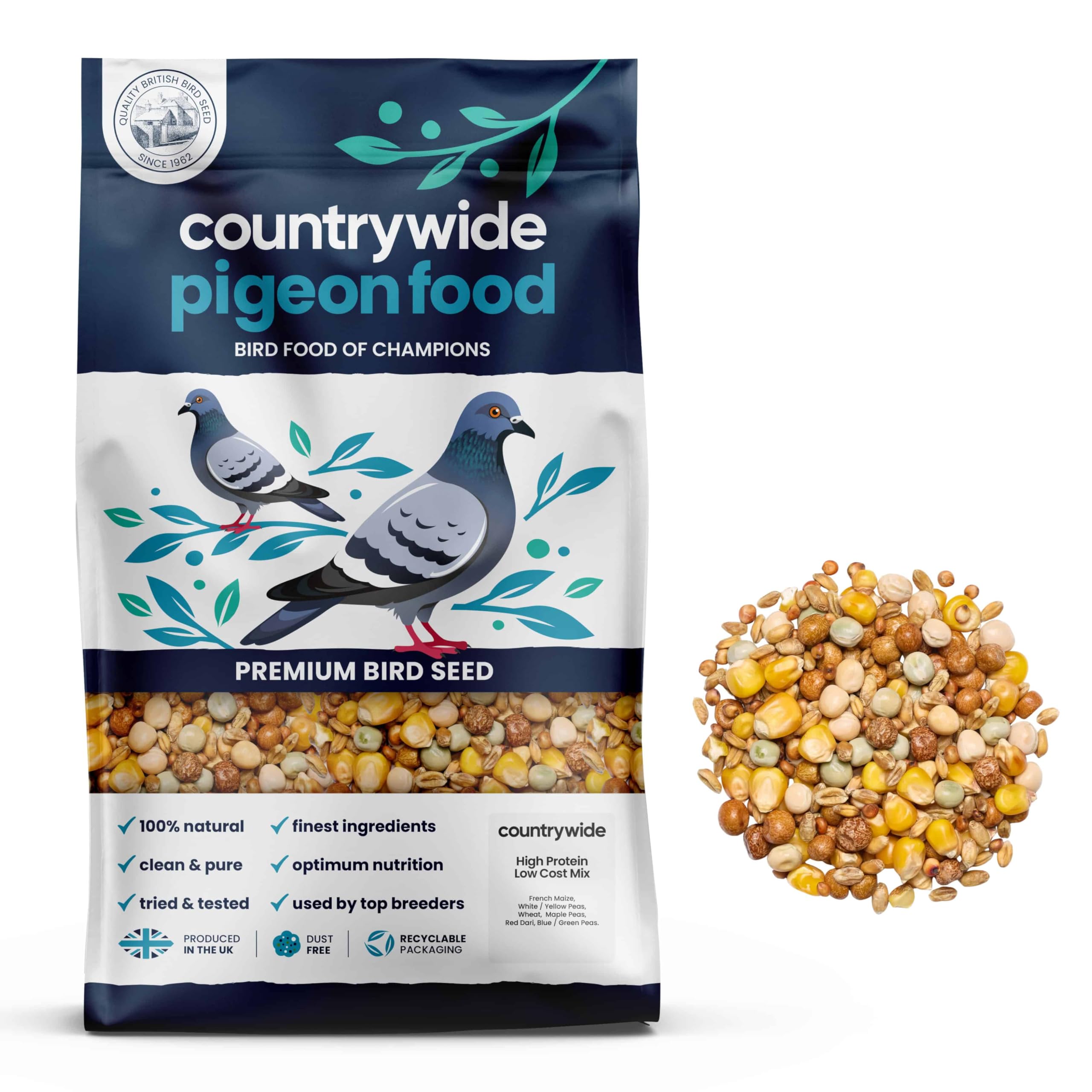 20kg Premium High Protein Pigeon Feed  Low Cost DustFree AllSeason Energy