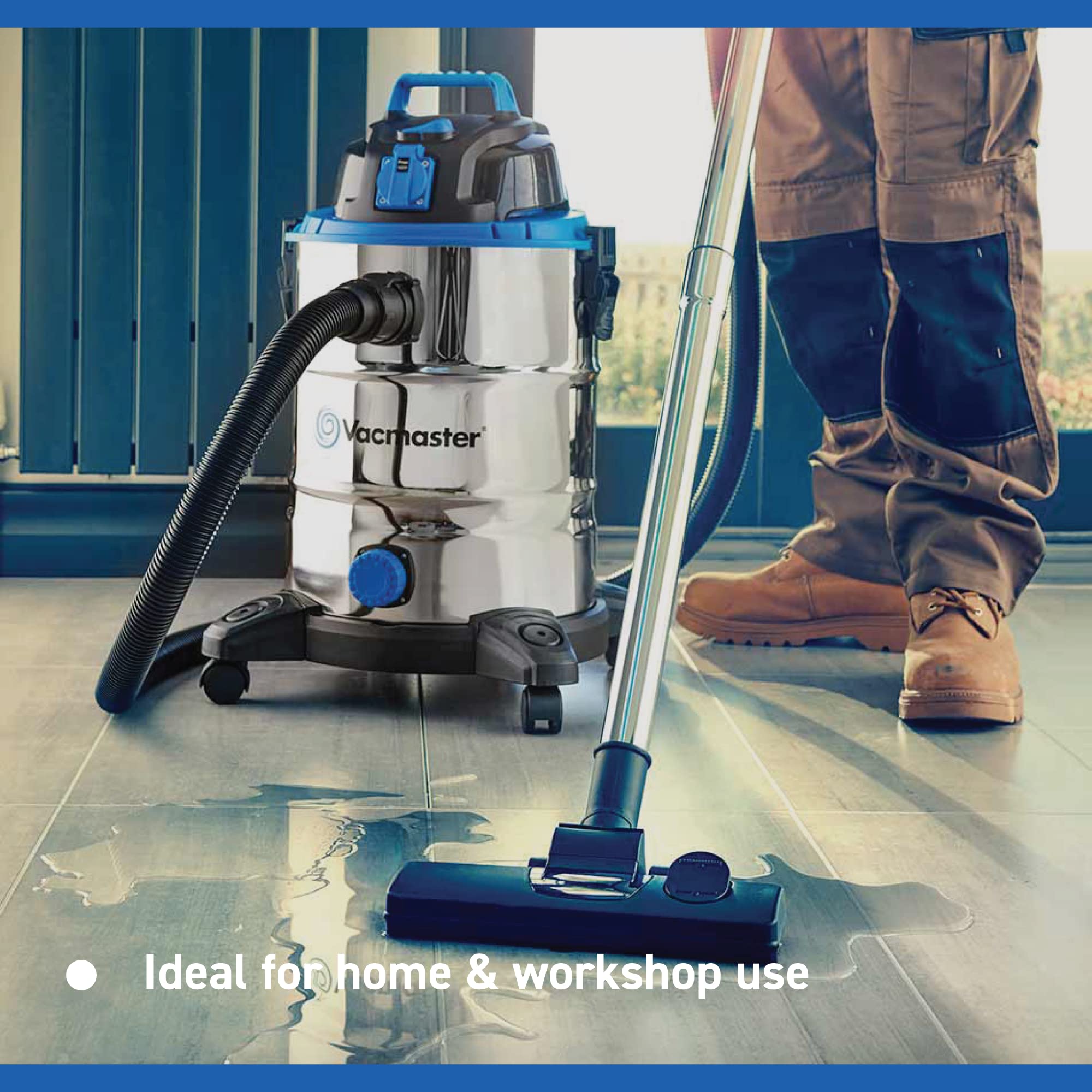 Vacmaster Power 30 PTO Wet & Dry Vacuum Cleaner Powerful, Heavy Duty