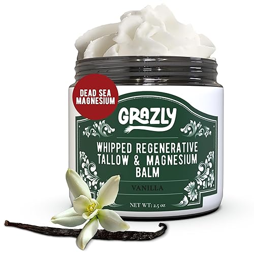 Sarga de ternera batida para piel con magnesio del mar muerto, miel de manuka, aceite de jojoba y vainilla, bálsamo de ternera alimentada con pasto,