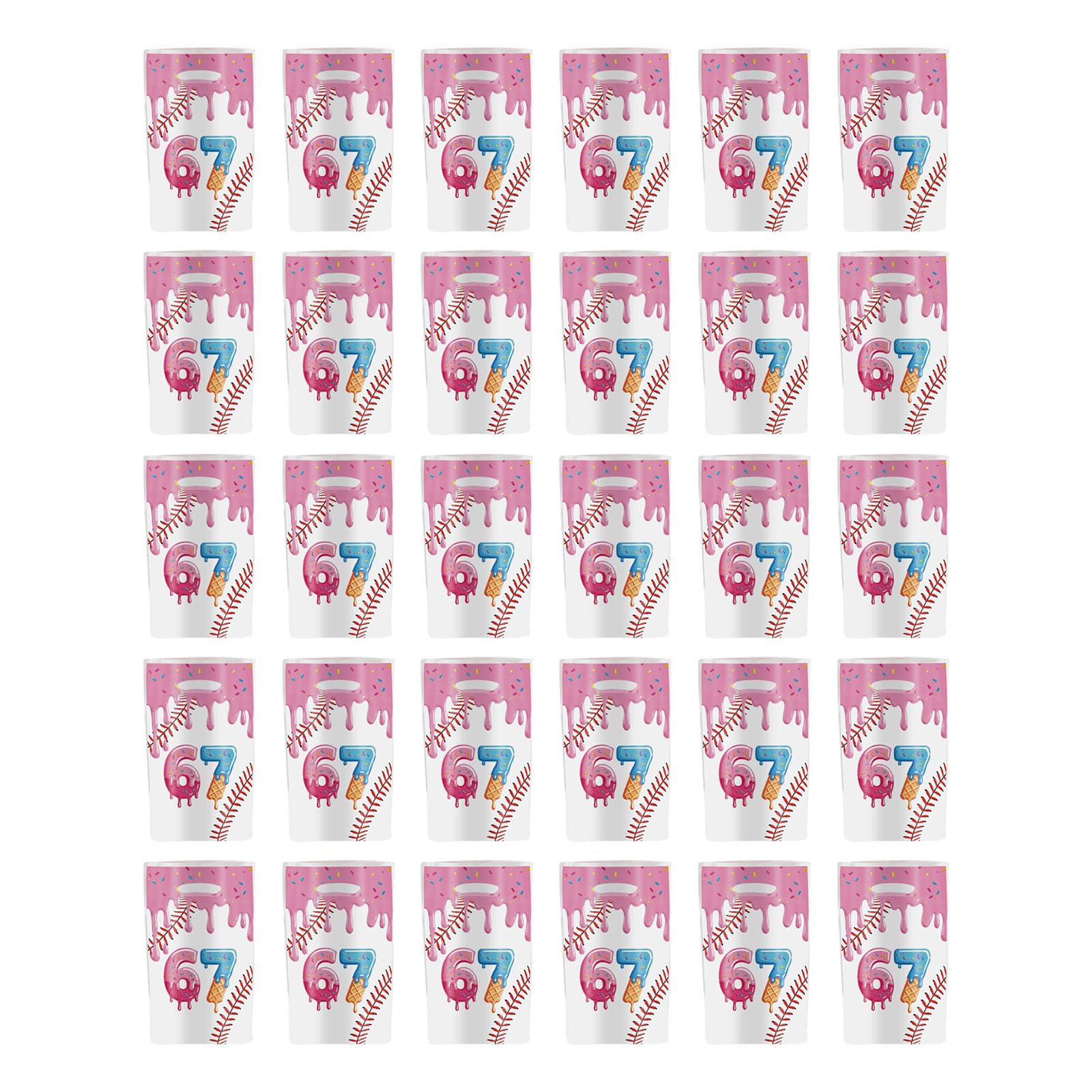 Kaeltsyn 30Pcs Ice Cream Theme Gift Packaging Bag 17x25cm Candy Bags for Classroom Exchange Birthday Celebration Candy Bags