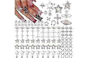 BBATT-HAPPY 110PCS Star Nail Charms for Acrylic Nails Y2K