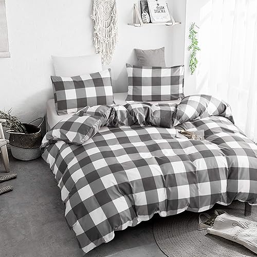 Miniatura 2 de Juego de funda de edredón suave de microfibra hipoalergénica ligera con 2 fundas de almohada de calidad hotelera