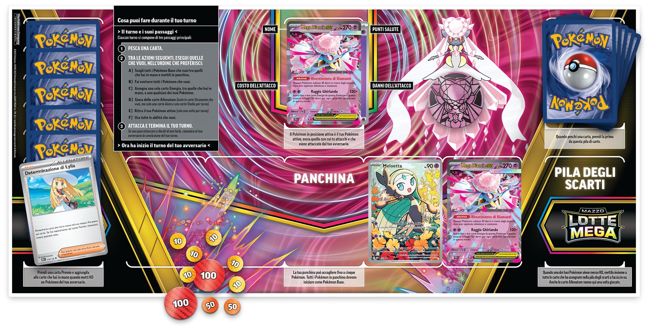 Pokémon: Mazzo Lotte Mega Diancie-ex del GCC (mazzo di 60 carte pronto all’uso)