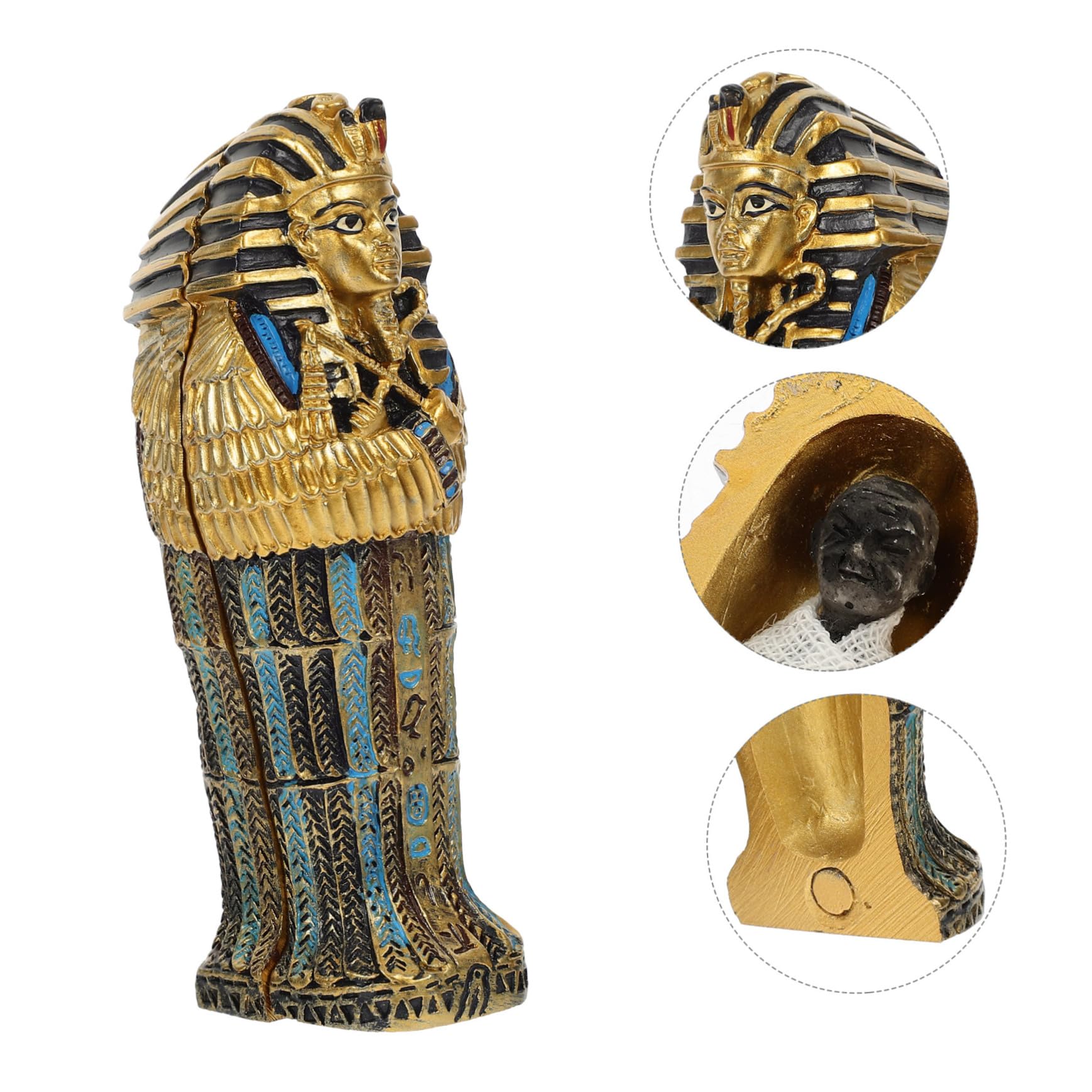 Amazon.co.jp: WRITWAA エジプトのファラオ 樹脂製ミイラの棺模型 家庭