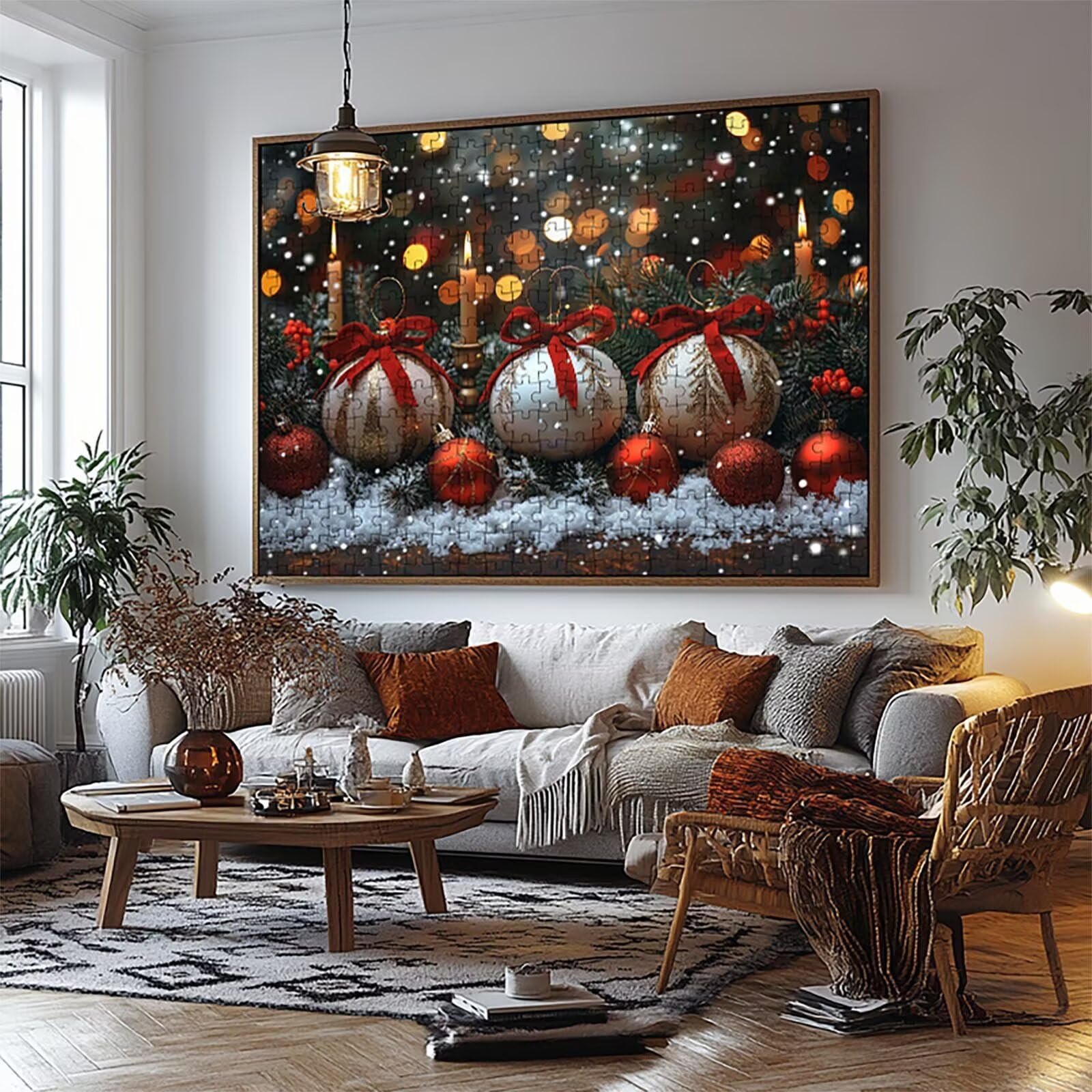 Puzzle 3000 elementów, 3000 elementów, dla dorosłych, zimowe, drewniane puzzle dla dorosłych, 80 x 120 cm, klasyczne puzzle do gry zręcznościowej dla całej rodziny, do dekoracji ścian LZPT-04299
