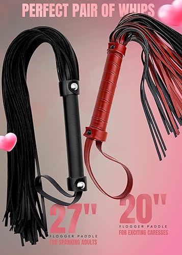 Miniatura 7 de Látigo sexual, BDSM Flogger y juego de cultivos para adultos, juego de dormitorio, látigo BDSM, juguetes sexys, paleta de nalgadas