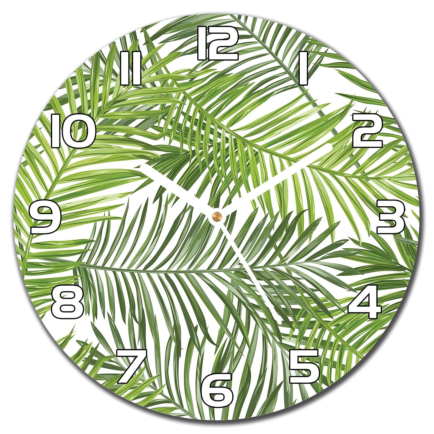 Horloge en verre Coloray 30 cm en verre de sécurité de haute qualité avec aiguilles blanches