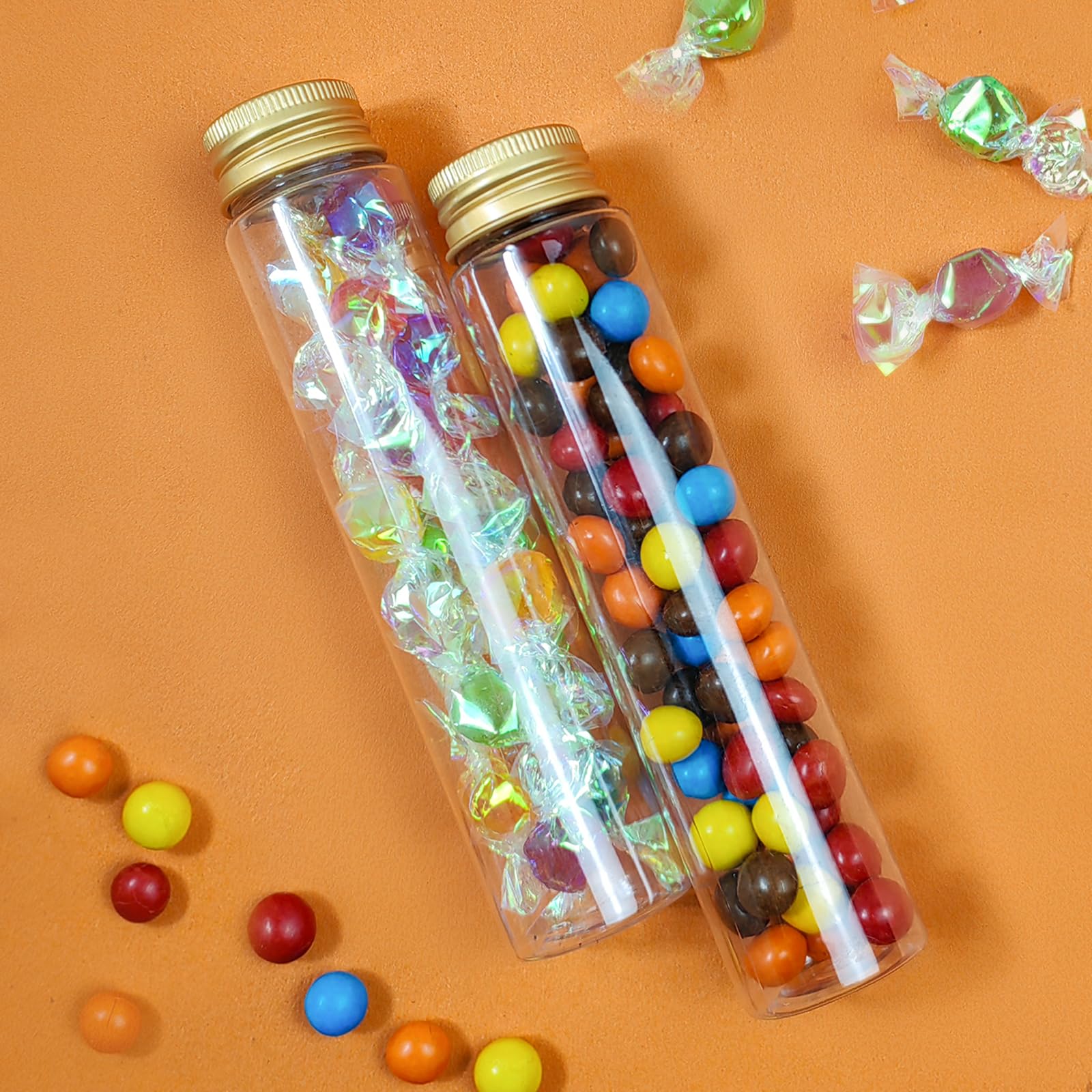 12 Tubes à Essai Plastique 110ml - Avec Bouchons Vis, étiquettes Et Brosse