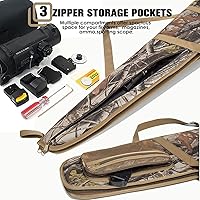 Vista 5 de Rifle Case Soft Shotgun Cases - Water Resistant Gun Carry Bag for Scoped Rifles with 3 Accessory Pockets Adjustable Shoulder Strap Available Length