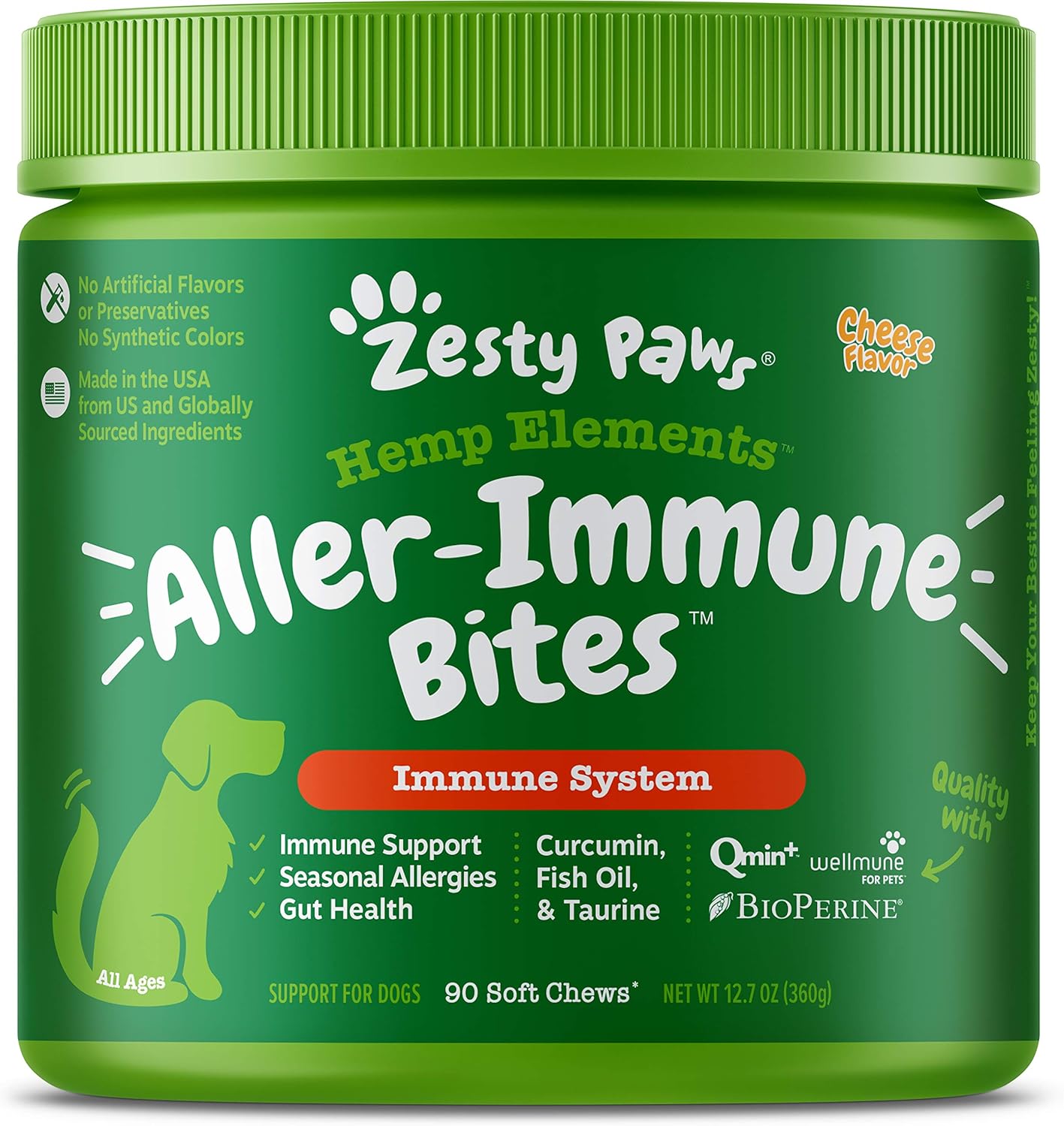 Zesty Paws Allergy Immune Supplement with Hemp Dogs Skin & Sinus