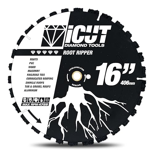 Hoja cortadora de raíz de trozos de carburo de demolición de rescate de incendios para PVC, aluminio, mampostería, lazos de ferrocarril, techos de