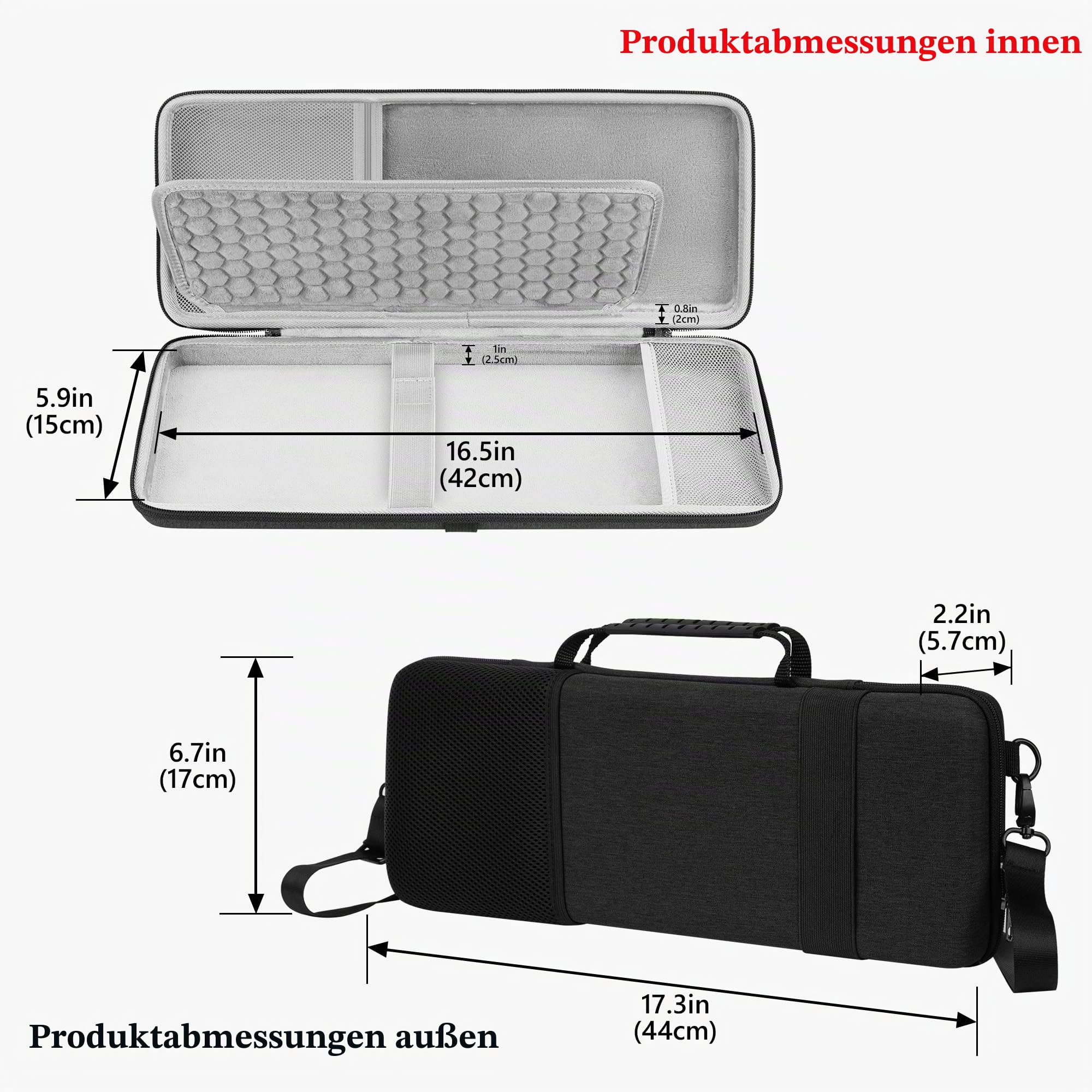 Geekria 75% 84-Tasten Tastatur- & Maus-Set Hardcase, kompatibel mit Aula F75 Pro/F75, Keychron K2 V2/K2/Q1/V1, ASUS ROG Azoth 75%, Redragon K673 PRO