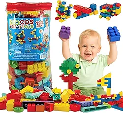 Blocos de Montar Brinquedo Educativo Construção 120 Peças Grande Brinquedo Para Crianças Bebê Infantil