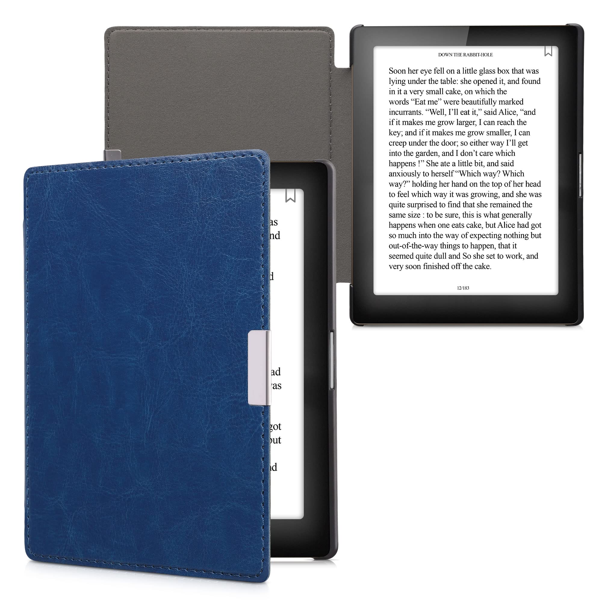 kwmobile Custodia eReader Simil Pelle Compatibile con Kobo Aura Edition 1 Blu