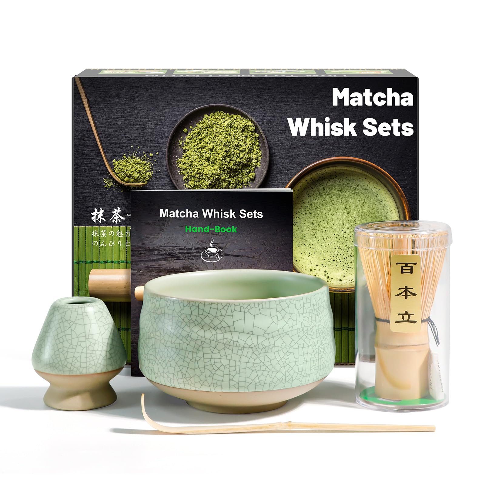 Set Cerimonia Matcha Kurkip 4 Pezzi - Frullino Bambù, Ciotola, Paletta E Porta Frullino - Foto 10