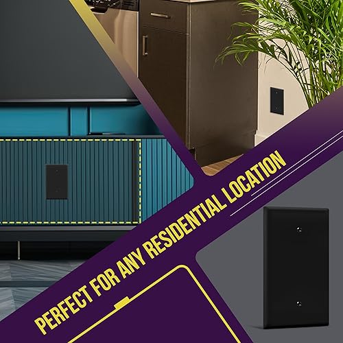 Miniatura 4 de ENERLITES Blank Device - Placa de pared para dispositivo, cubierta en blanco jumbo, acabado brillante, de gran tamaño, 1 banda, 5.5 x 3.5 pulgadas,