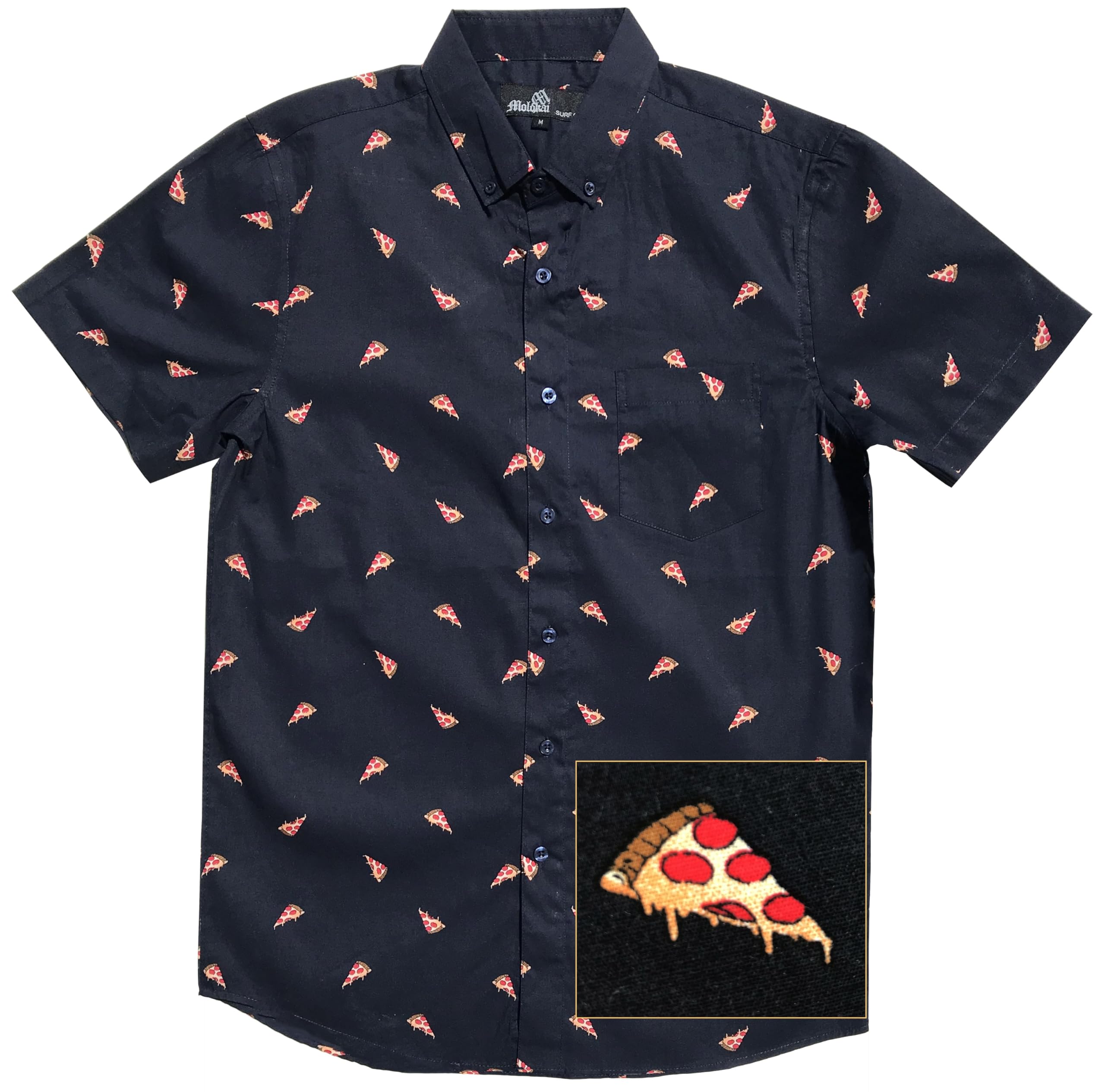 Molokai Surf Button Down Slim Fit Hawaiian Short Sleeve Shirts