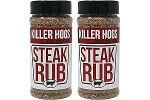 Killer Hogs Barbecue Steak Rub - Pack of 2 Bottles (32 oz Volume Total)