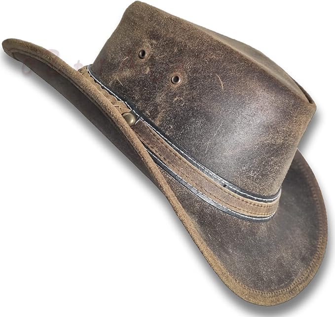 Australian outback leather hat