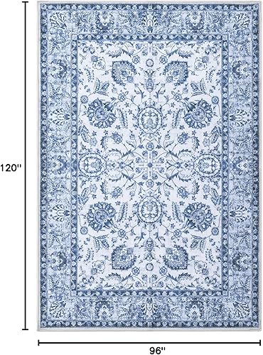 Miniatura 10 de Machine Washable Area Rug-2x3 Boho Non-Slip Entryway Rug Doormat Stain Resistant Non-Shedding Distressed Throw Carpet for Bedroom Living Room