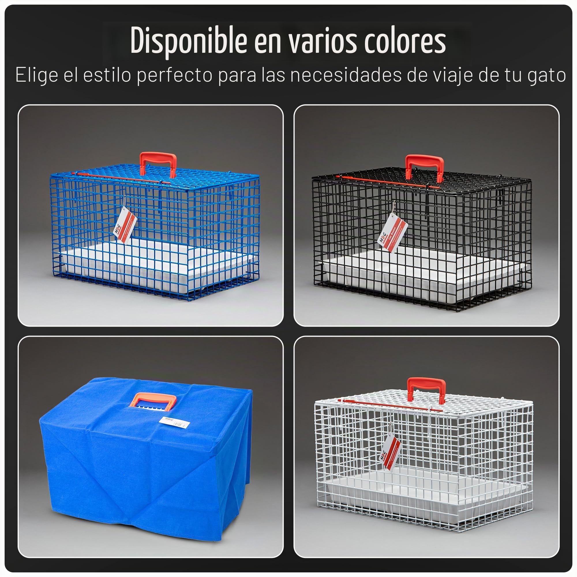 MDC Cesta de Transporte para Gatos, Color Blanco