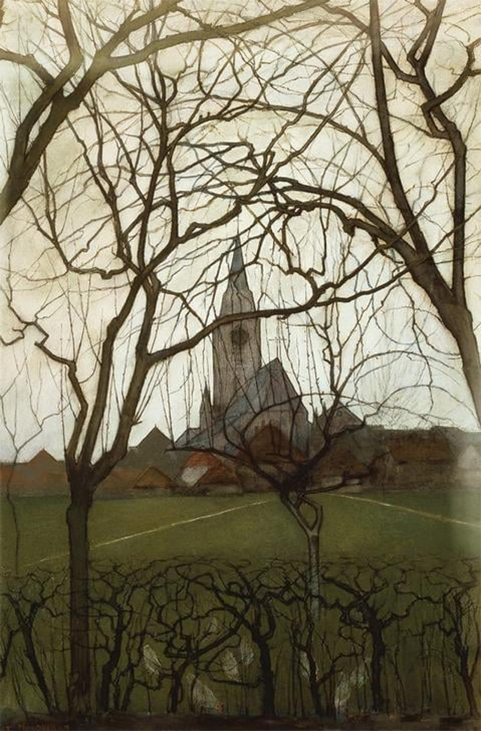 SERENDIPITP Aesthetic Poster Photo Wall Print Retro Picture Dorfkirche Jacobskerk Winterswijk by Piet Mondrian Modern Wall Artwork for Home Decor 60x90cm