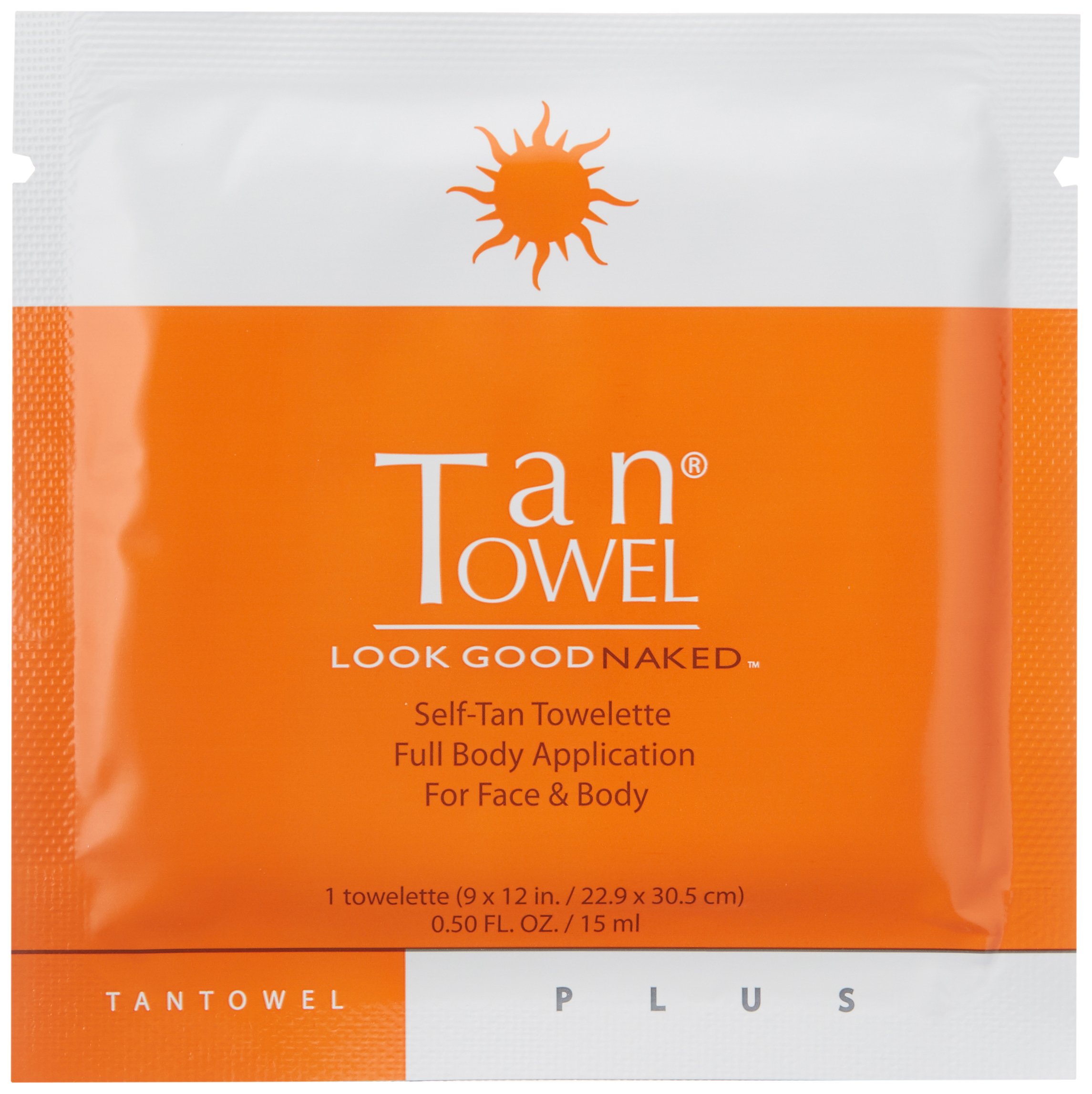 Tan Towel Full Body Towelettes, Plus, 2.55 lb.