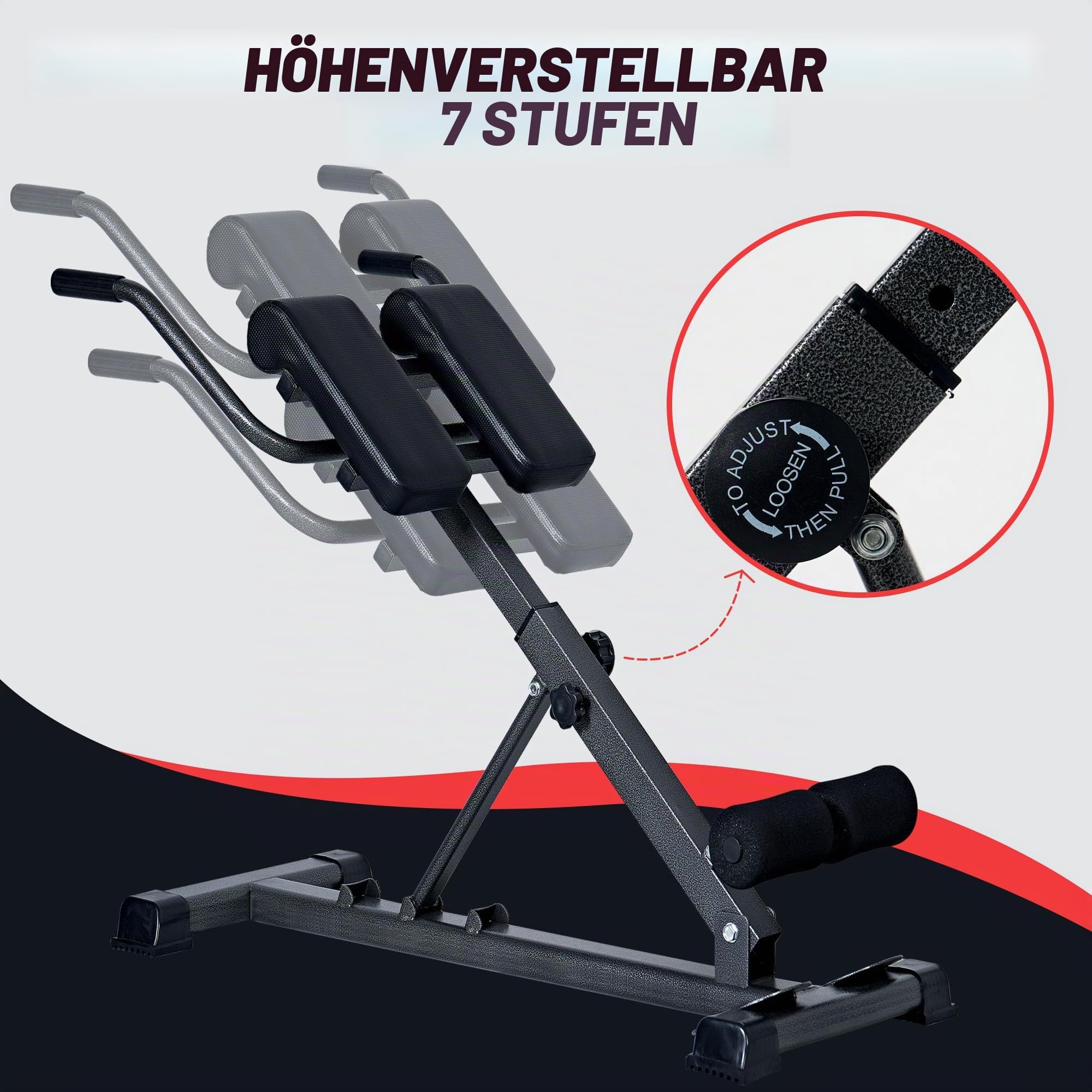 SogesHome Hantelbank Roman Chair Rückentrainer Klappbar Multifunktion Training Fitness Bank Bauchtrainer Hantelbänke Fitness Krafttraining Verstellhöhe
