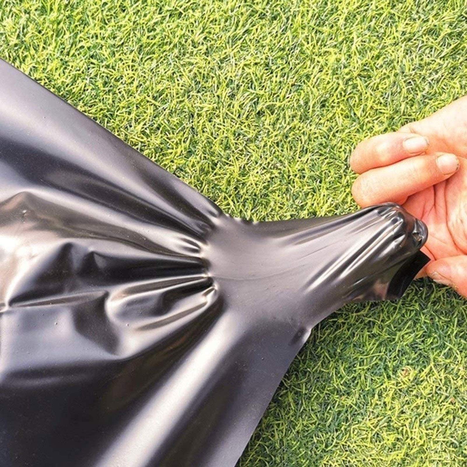 Genérico Revestimiento Flexible, Impermeable y precortado para estanques - Lámina paisajística Negra Resistente al desgarro para estanques de Peces, embalses y acuicultura - Solución Duradera para fu