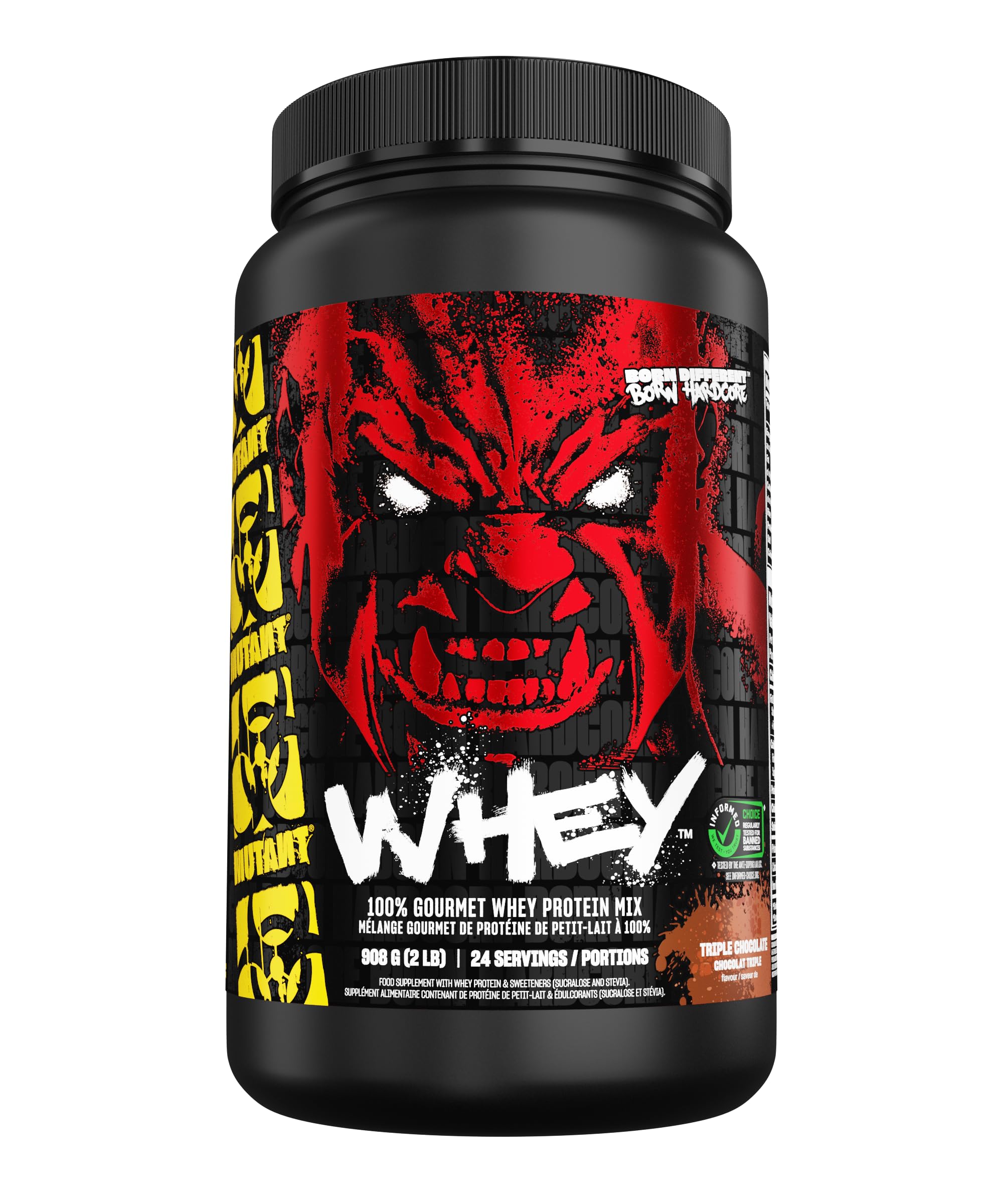 MUTANT Whey | 100% Molkenproteinpulver-Shake, Gourmet-Geschmack | 22 g Protein | Schnell resorbierbar, leicht verdaulich | 908 g | Triple Chocolate