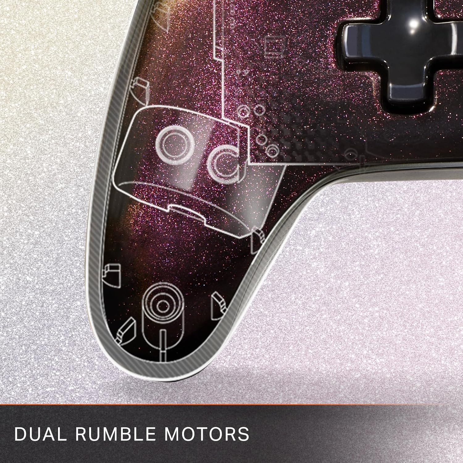 PowerA Advantage Wired Controller for Xbox Series X|S - Sparkle, gamepad, wired video game controller, gaming controller, USB-C, Works with Xbox One, Officially Licensed for Xbox - Image 5