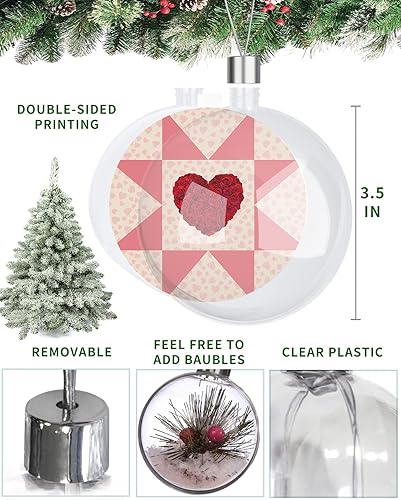 Miniatura 7 de Adornos de Navidad para colgar en el árbol esferas del día de San Valentín adornos de Navidad inastillables esferas para árbol de Navidad decoración