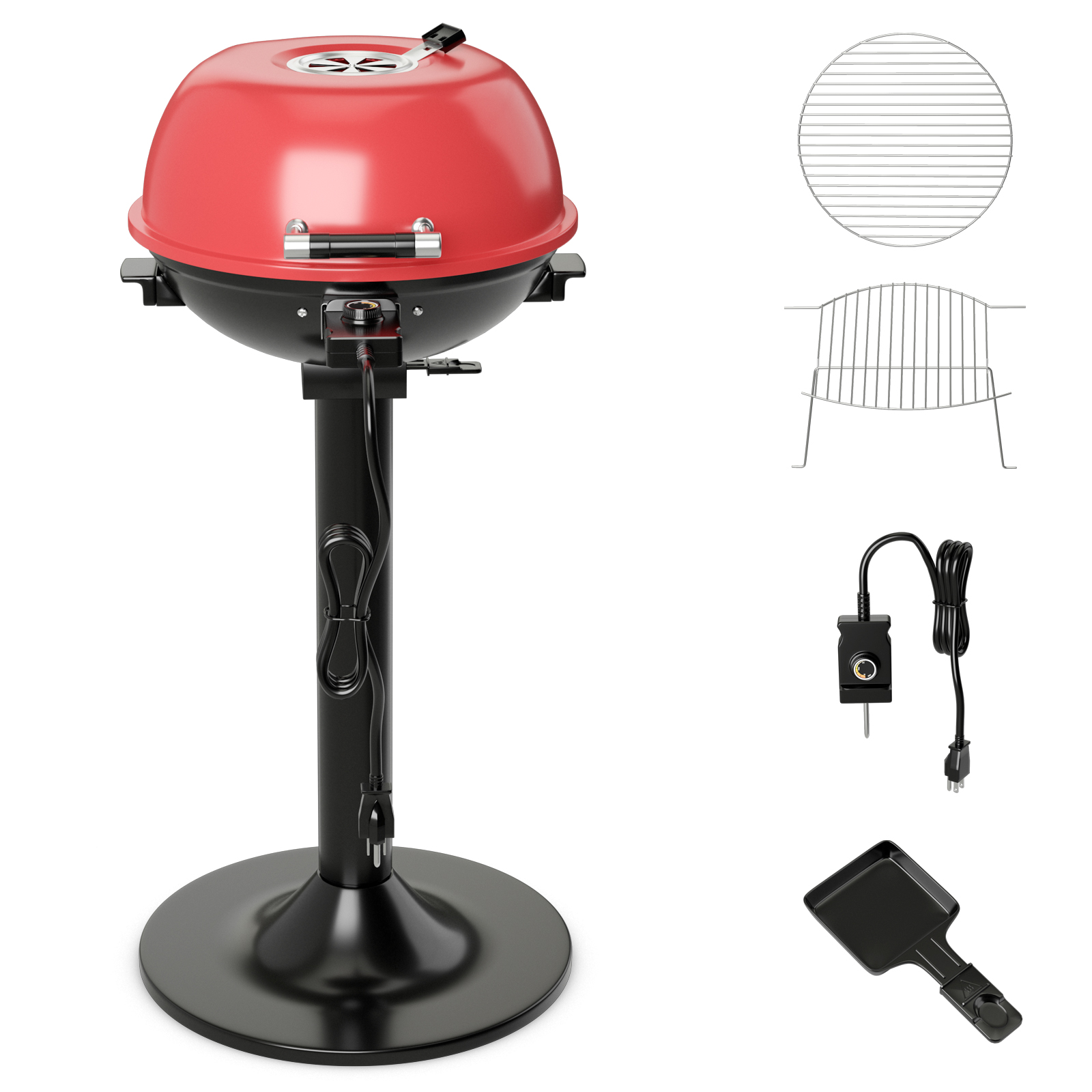 Barbacoa Eléctrica De Mesa De Acero Inoxidable, 2600W – Rejilla Extraíble, Temperatura Ajustable 50-300°C, Ideal Para Picnics, Terrazas Y Reuniones