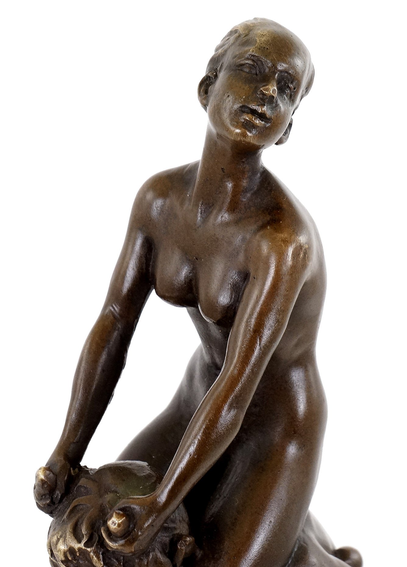 Kunst & Ambiente - Jungfer reitet Faun - Wiener Bronze - Bergmann signiert - Faun - Teufel - Satyr kaufen - Skulptur - Statue - Wohndeko