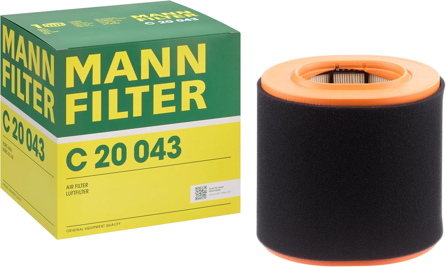 MANN-FILTER C 20 043 Air Filter for Cars and Vans