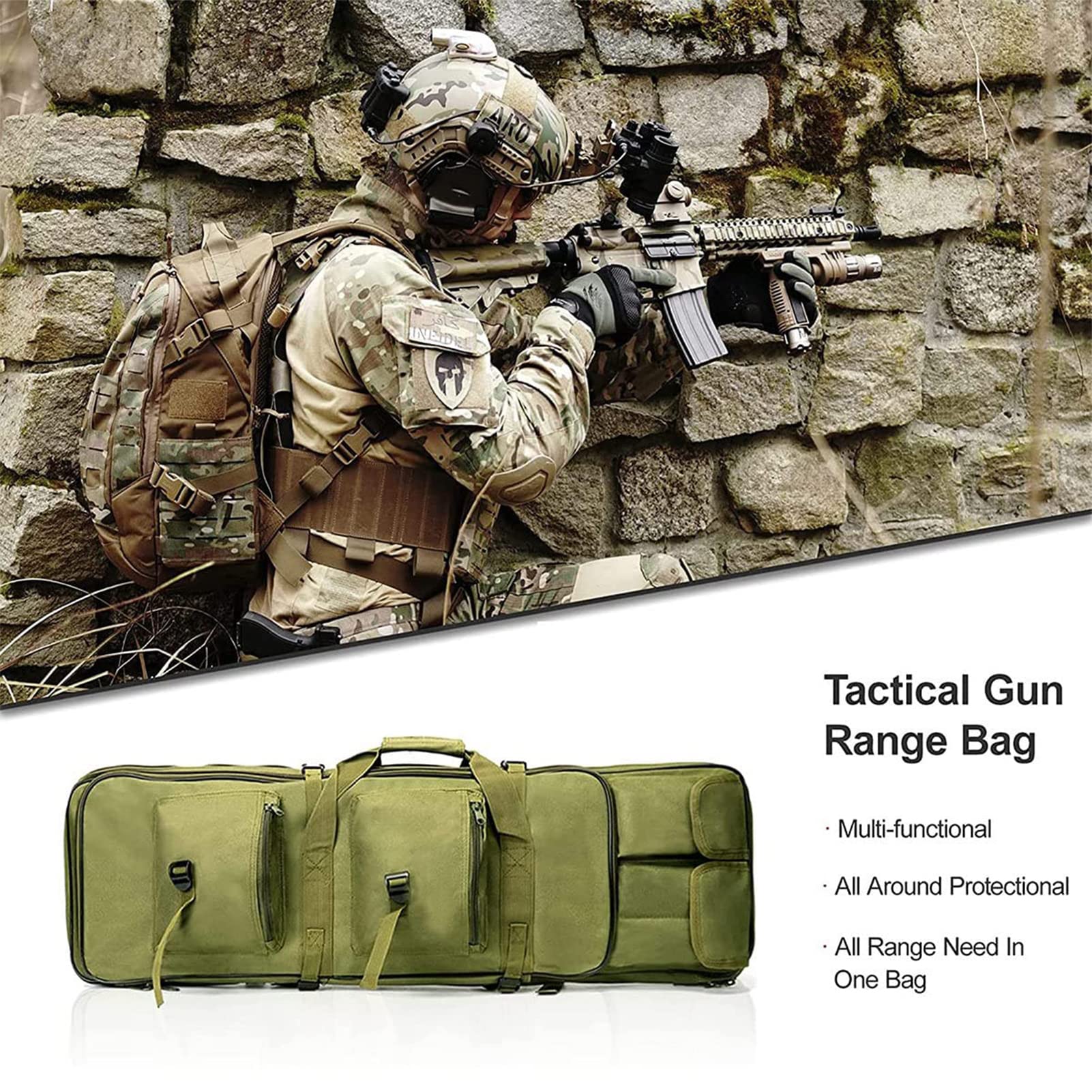 Funda para Rifles de Escopeta,85cm/100cm/120cm Funda Blanda para Pistolas Táctico,Airsoft Funda Escopeta Porta Caza,Bolsa Táctica para Fusil con Correa para el Hombro