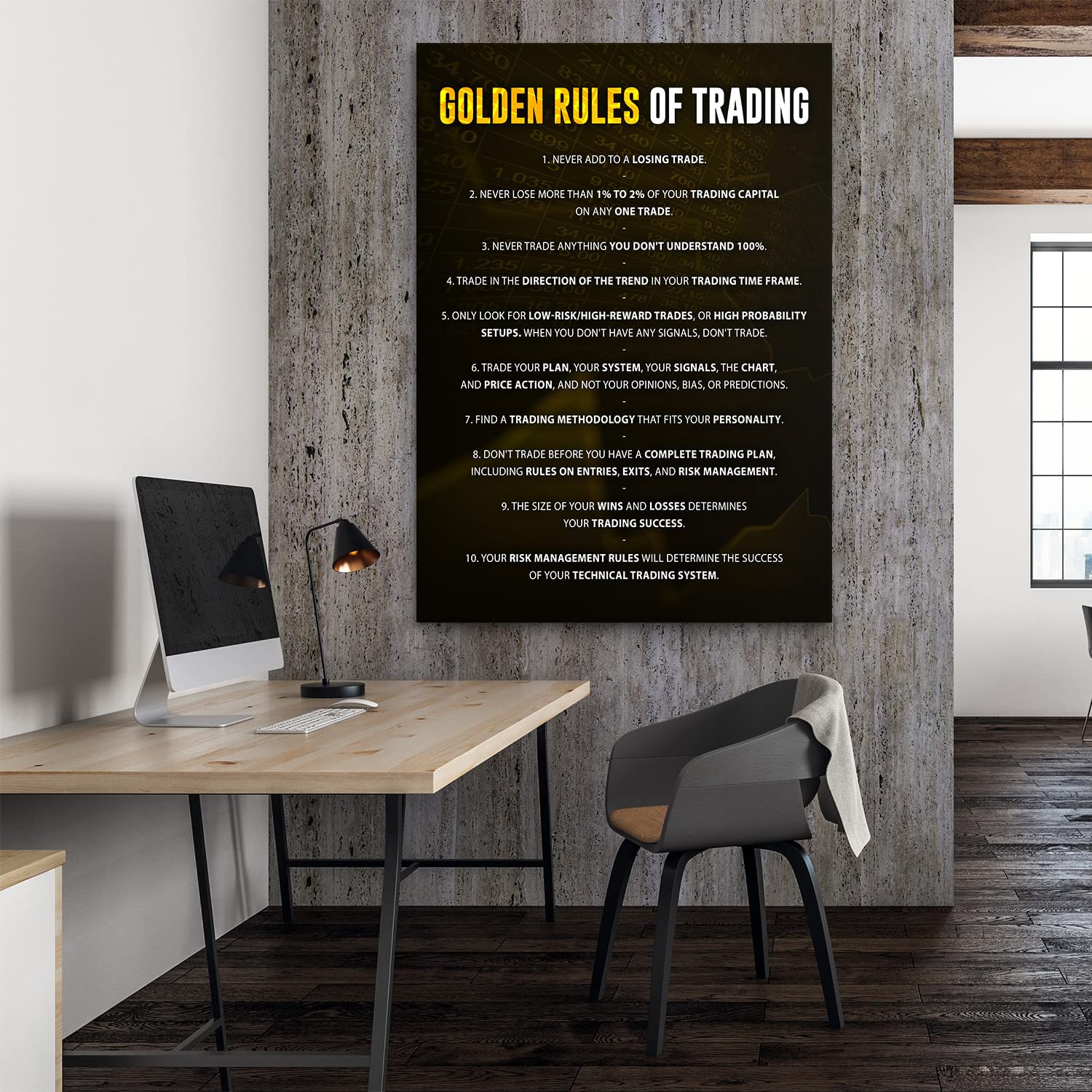 Amazon.com: NATVVA Golden Rules Of Trading Poster Crypto Trading  Millionaire Wall Decor Canvas Art Prints Painting Picture Artwork Home  Decoration for Living Room Office No Frame: Posters & Prints