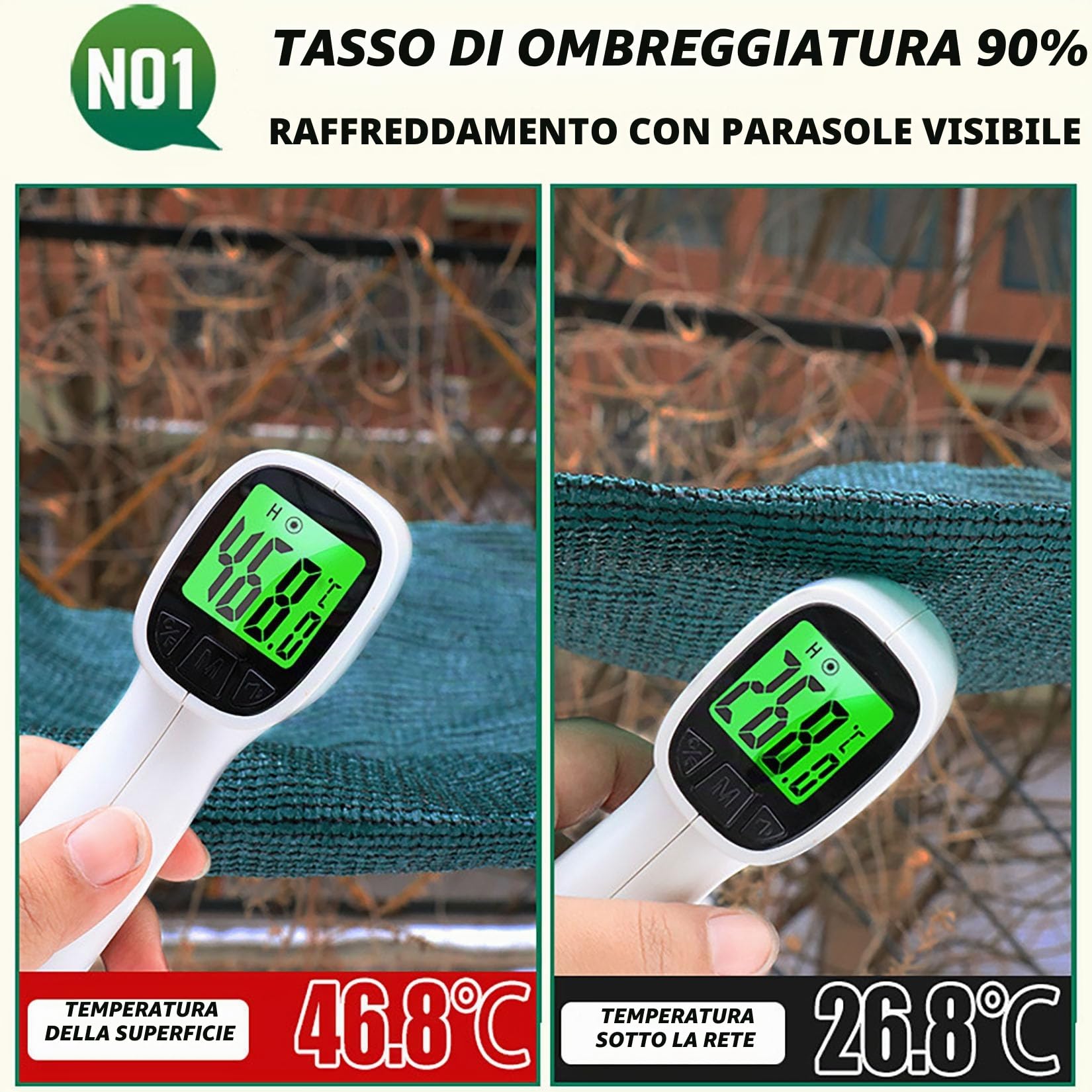 Telo Ombreggiante Verde 5x6m Rete Ombreggiante per Esterni Con Occhielli,90% Sole/UV Protezione Tessuto Ombreggiantes Traspirante Hdpe Panno Vele Parasole per Giardino/Pergola/Esterno/Serra